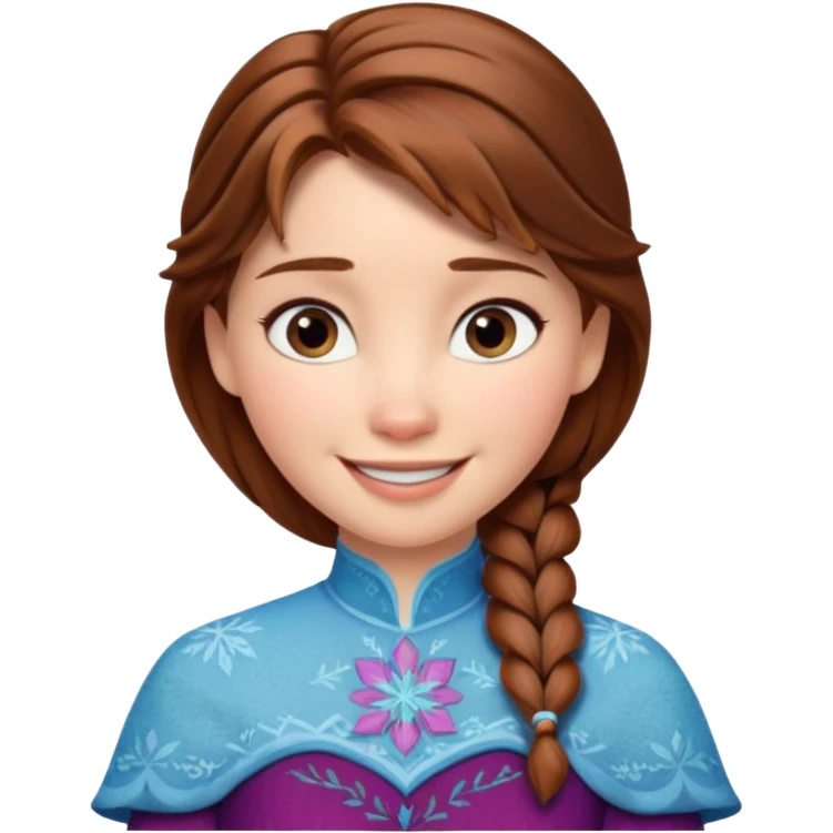 anna from frozen brown hair emoji