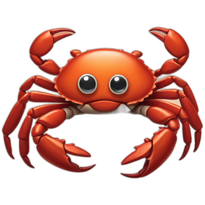 a crab with googly eyes emoji
