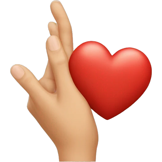 Coeur avec la main emoji