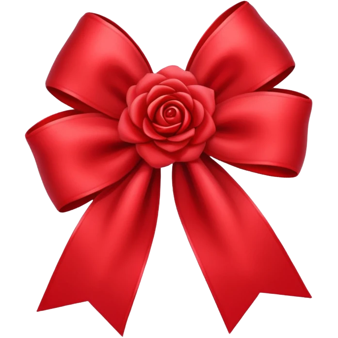 Un lazo rojo y con rosa emoji