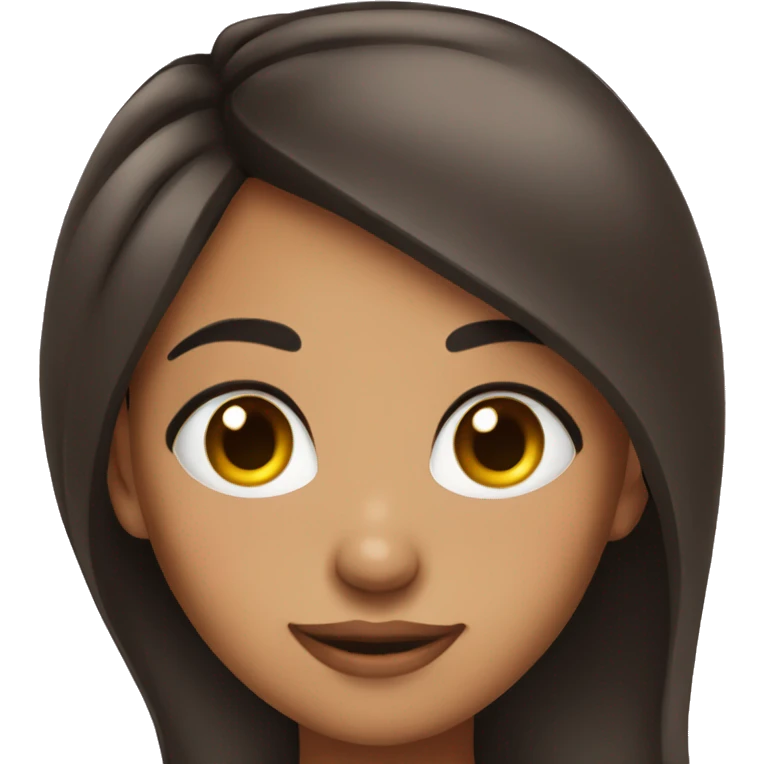 brune girl with love eyes emoji