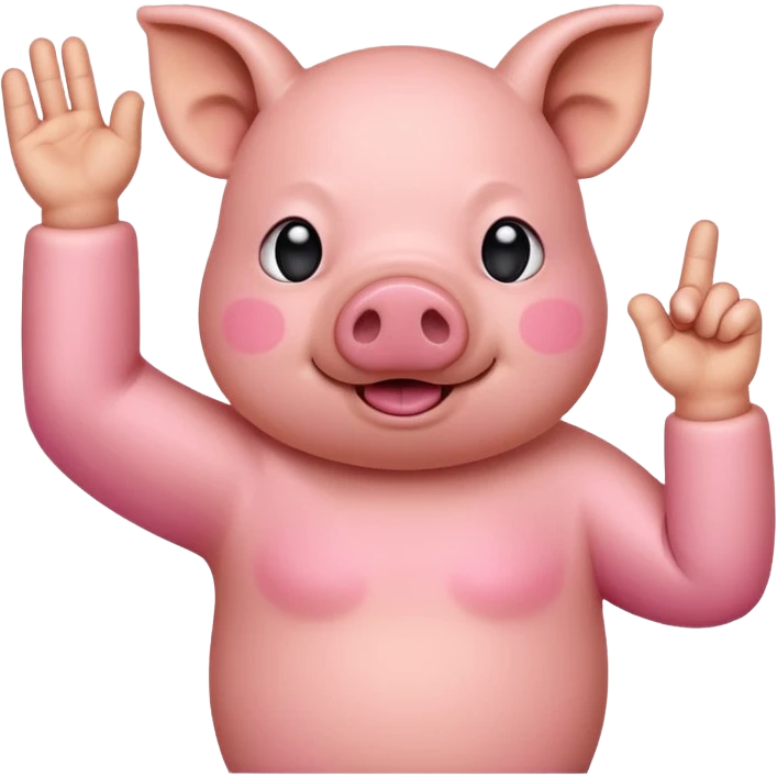 dabbing pig emoji