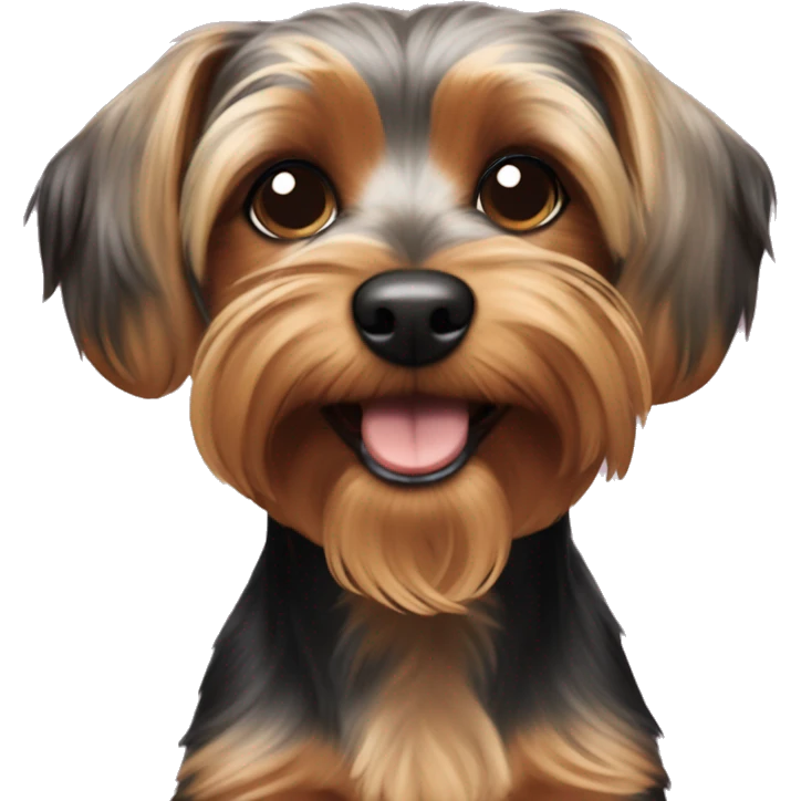 daschaund x yorkie dog  emoji