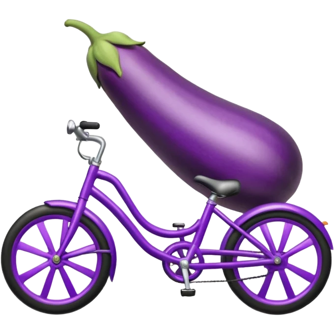 eggplant riding a bike emoji