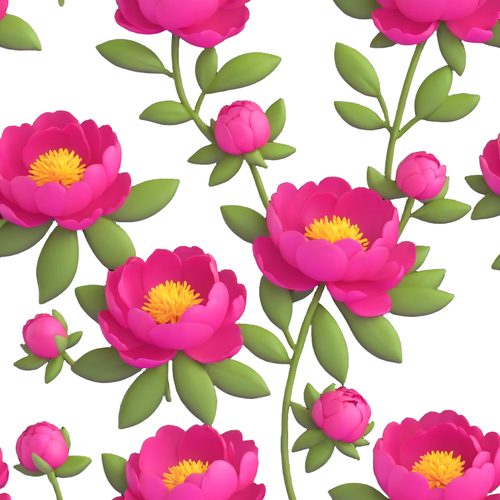 peony flower emoji