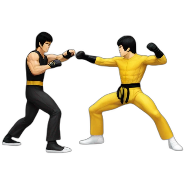 bruce lee vs power ranger emoji