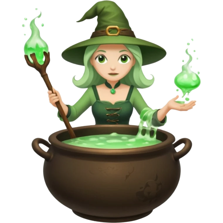 green witch cooking potion emoji
