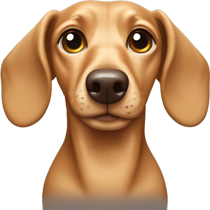 beige dachshund emoji