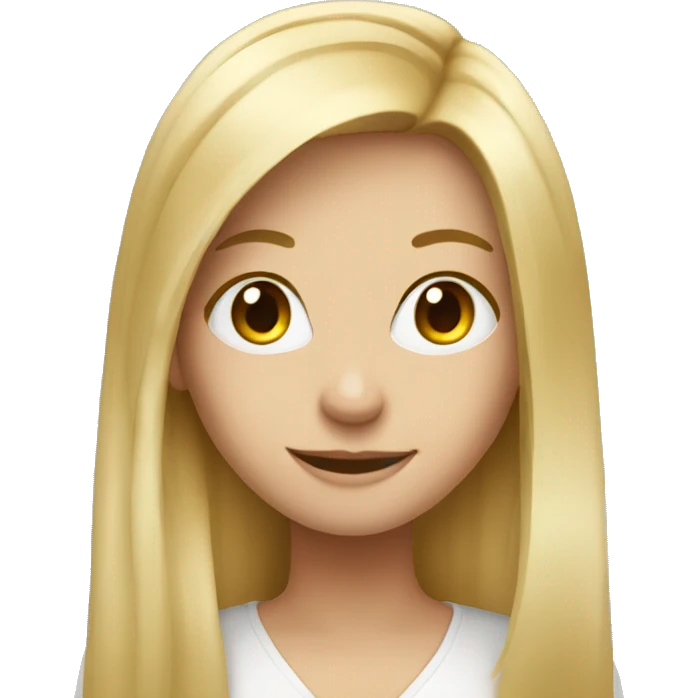 Long blonde hair girl marketing mentor  emoji