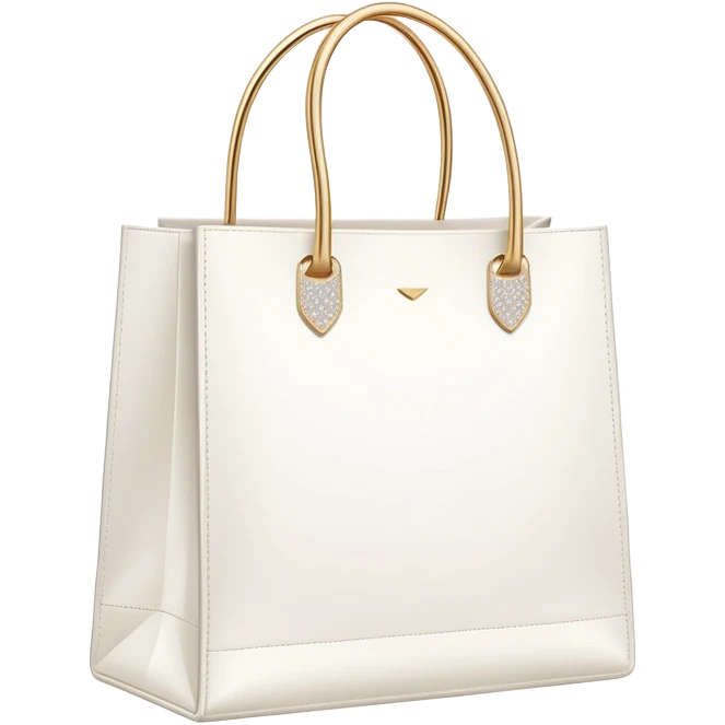 Elegant shopping bag with subtle sparkle accents, clean outline, modern style for fashion purchases tracker emoji