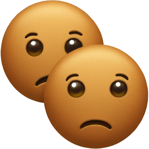 Two Tan Balls Next To Eachother emoji