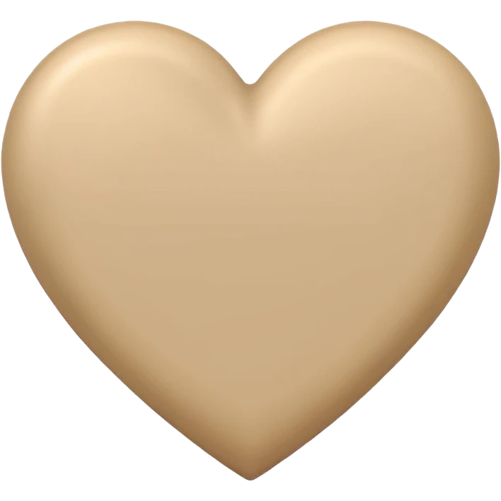 beige heart emoji