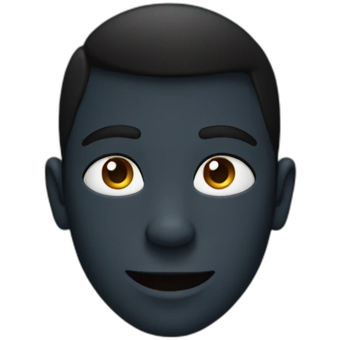 dark guy showing heart shape emoji