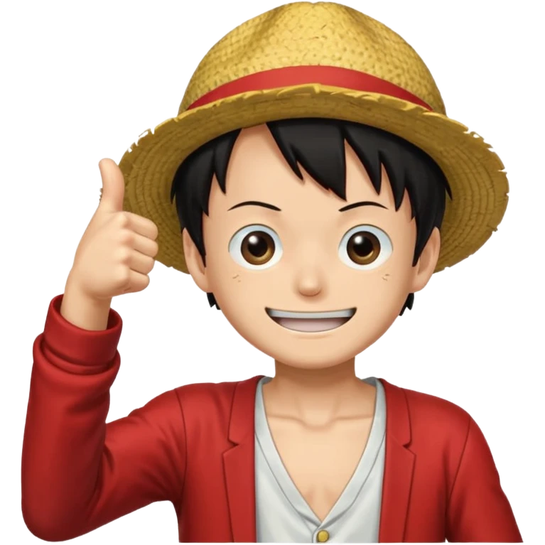 luffy giving a thumbs up in anime style emoji