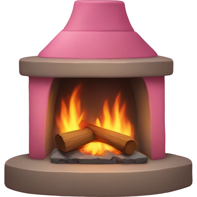 Pink camp fireplace emoji