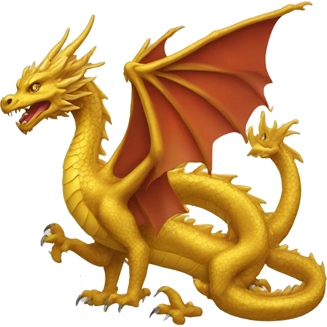 Golden dragon emoji