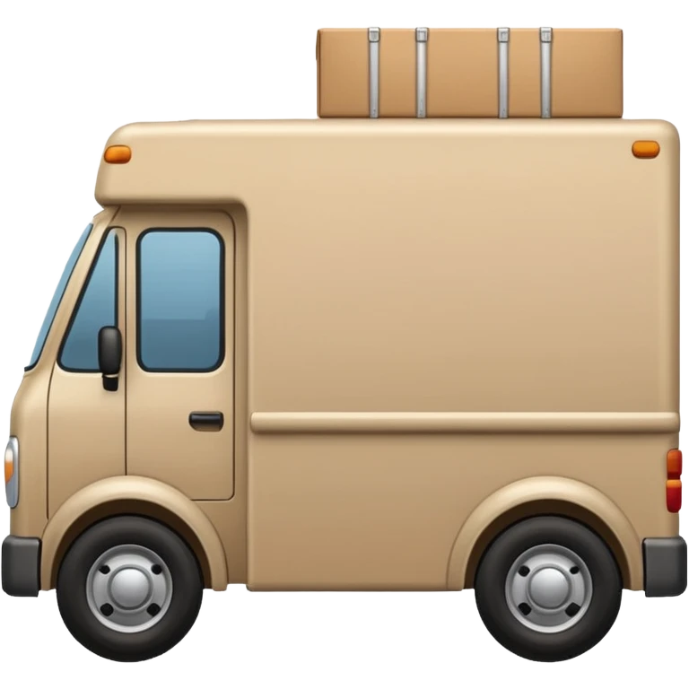 emoji of beige delivery truck emoji