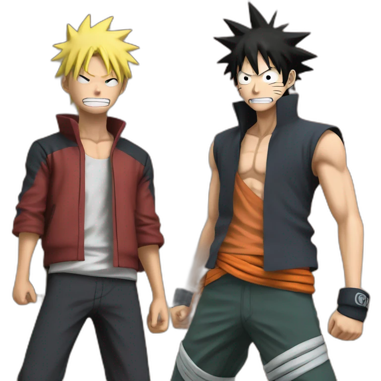 Naruto vs Luffy emoji