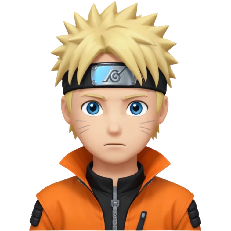 Naruto Anime style boy head emoji
