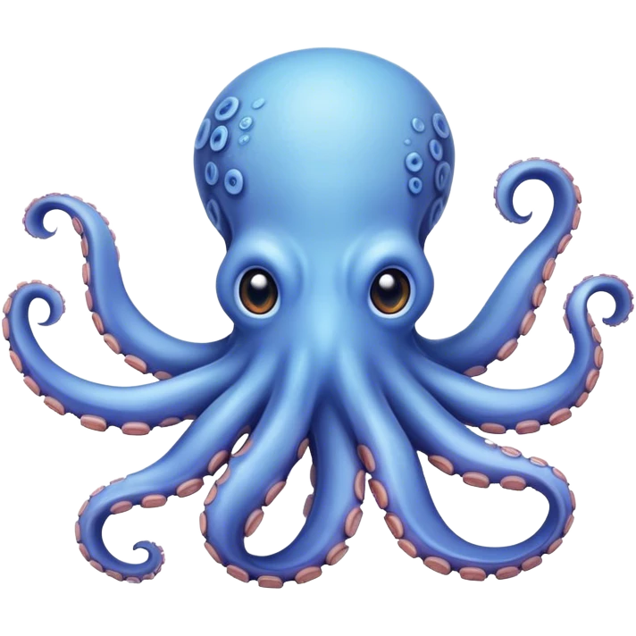Blue pastel octopus emoji