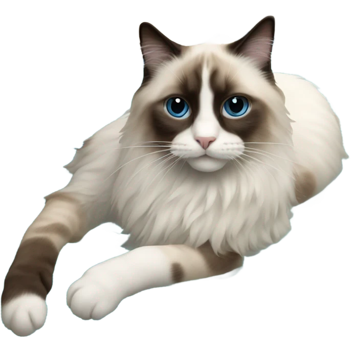 Ragdoll cat swimming pool emoji