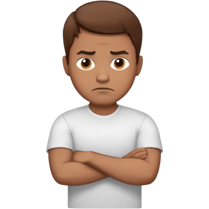 annoyed man with crossed arms emoji