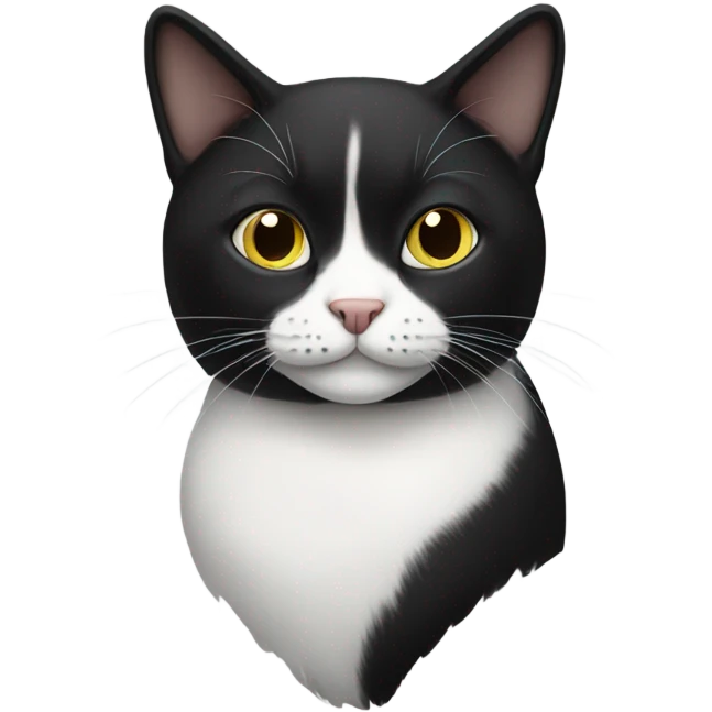 Black and white cat emoji
