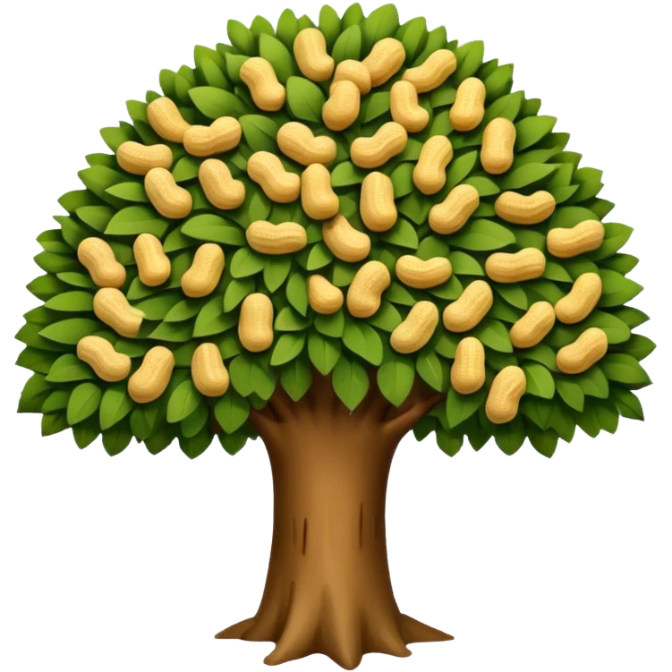 A tree full of peanuts emoji