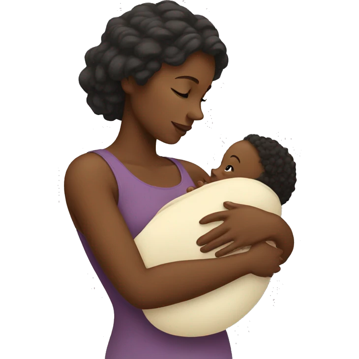 a white woman holding a baby emoji