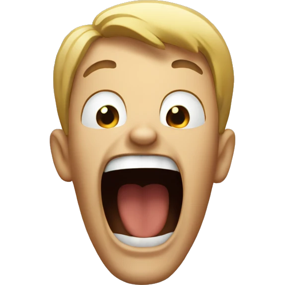 Guy screaming emoji