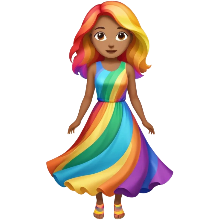 rainbow dress emoji