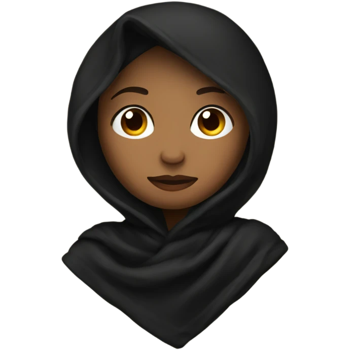 woman in black blanket  emoji
