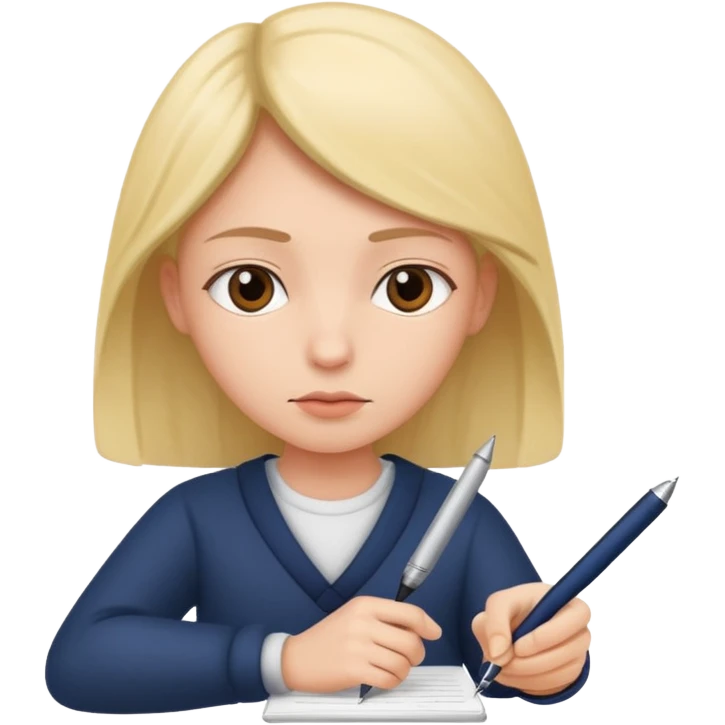 Person writing emoji