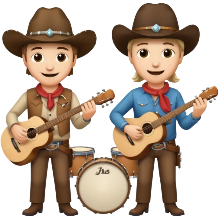 Band members wearing cowboy hats  emoji