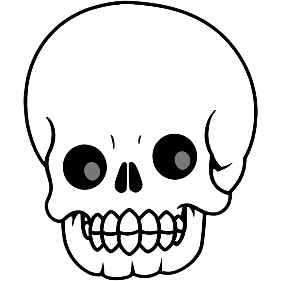 kawaii cute skull emoji