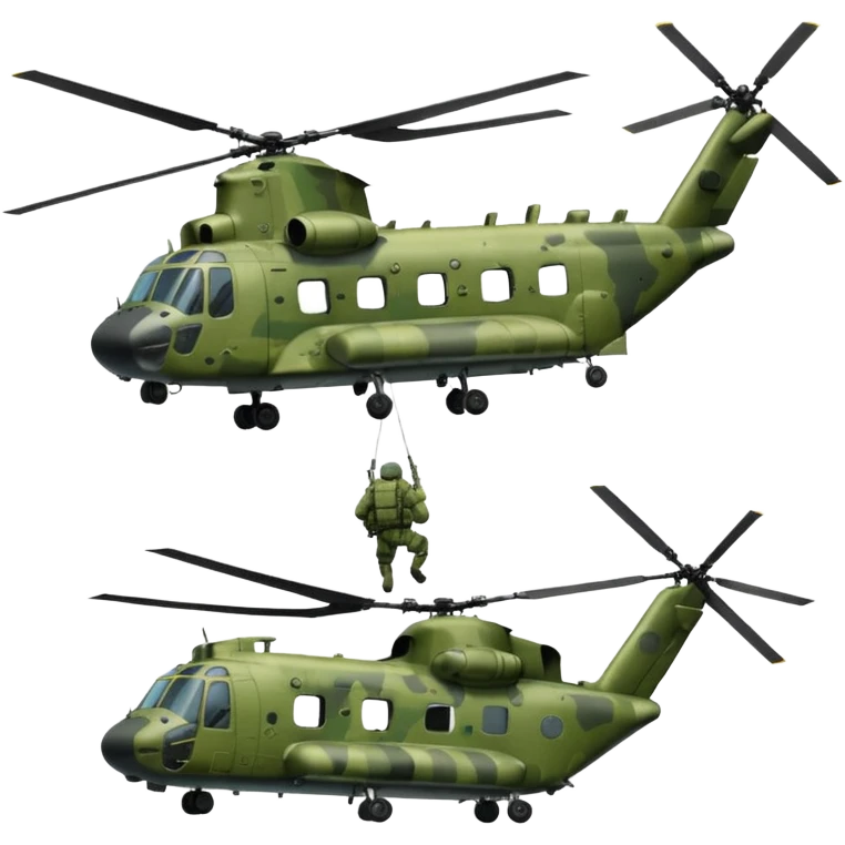 Chinook dropping soldiers emoji