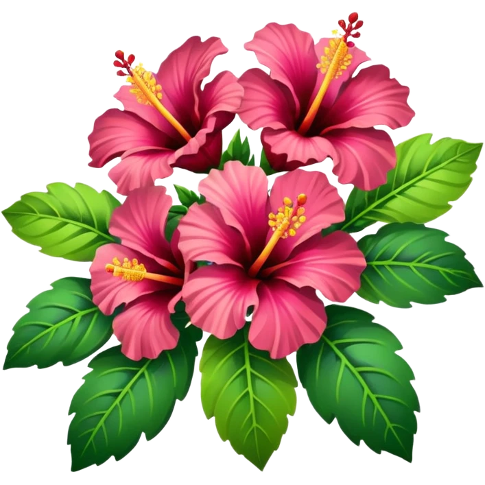 hibiscus multicolor flower bouquet
 emoji
