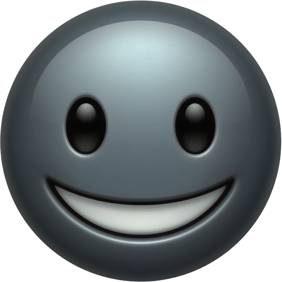 dark bad smile face emoji