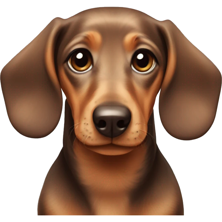 Dachshund Puppy face￼ emoji