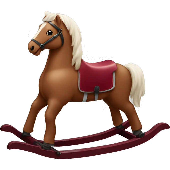 burgundy rocking horse emoji