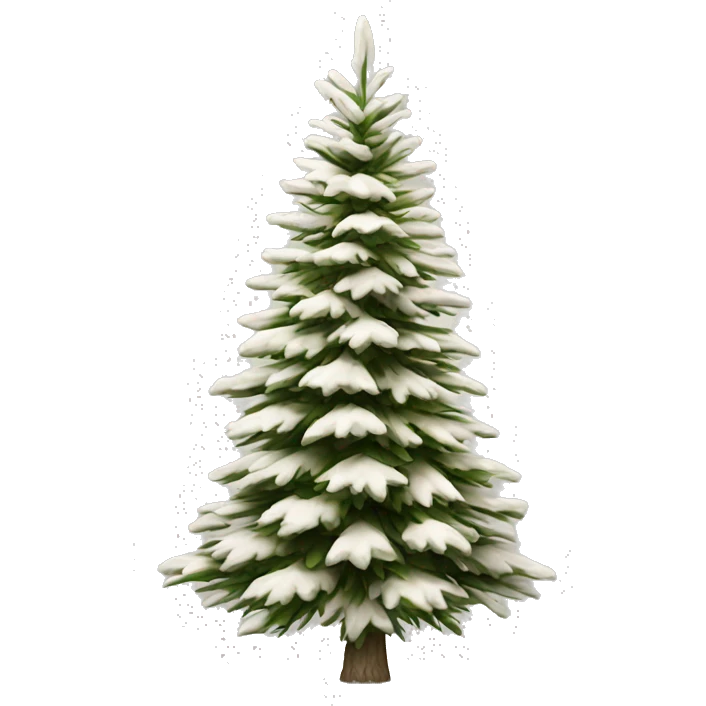 Realistic isolated off white fir christmas tree   emoji