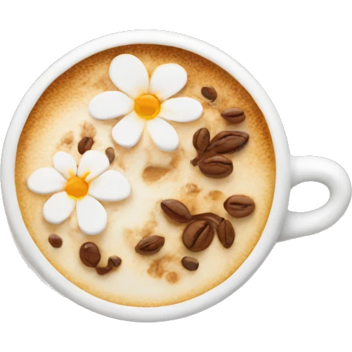 Floral cappuccino  emoji