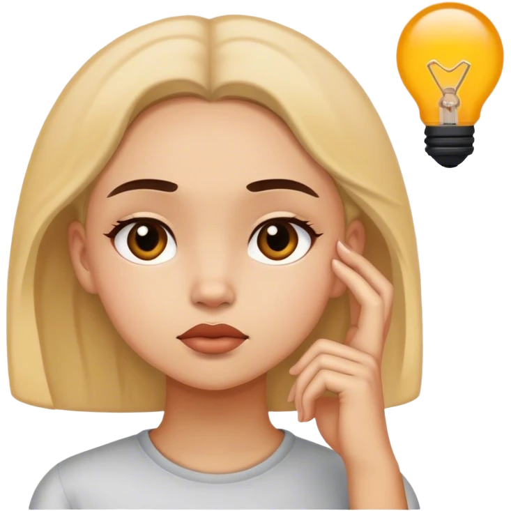 Girl thinking about black man  emoji