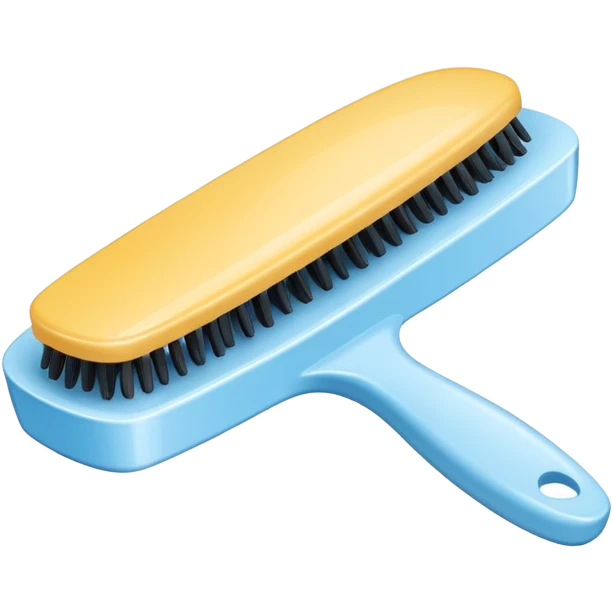 Light blue hairbrush, simple emoji