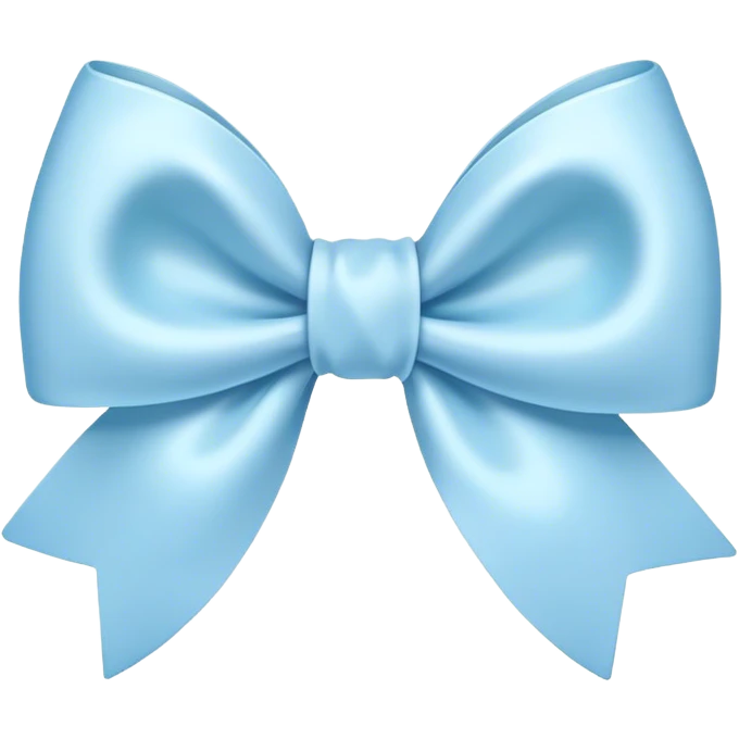muted light Pastel blue bow  emoji