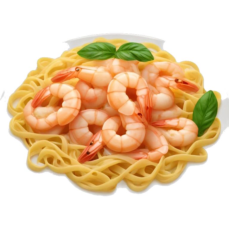 shrimp pasta in a plate emoji