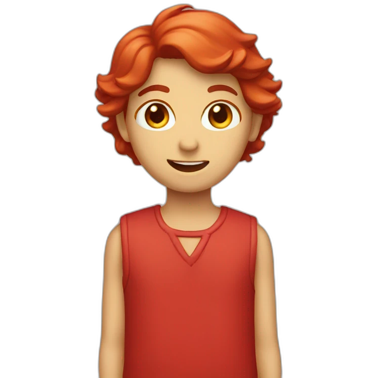 Red color plus emoji