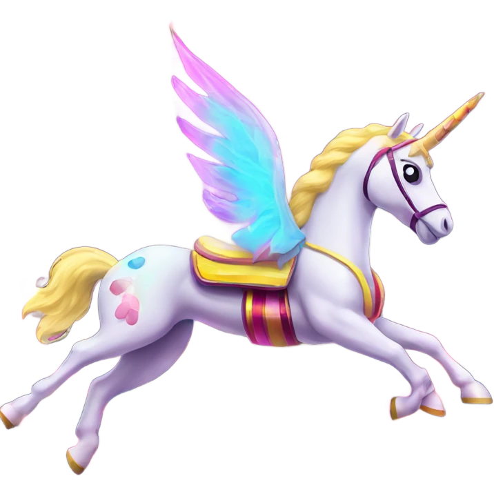neon fly carnival ride unicorn emoji