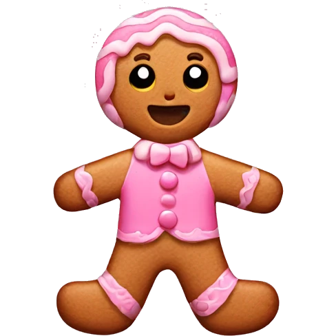 Pink gingerbread  emoji