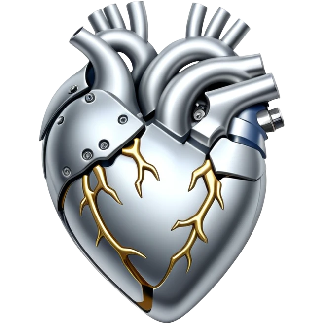 sorayama heart glossy metal parts mechanism sfw emoji
